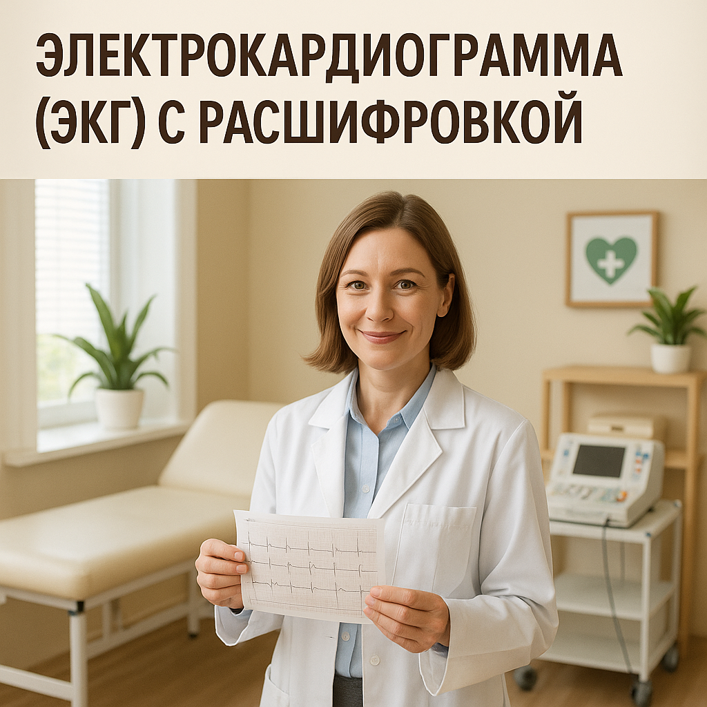 Электрокардиограмма (ЭКГ) с расшифровкой